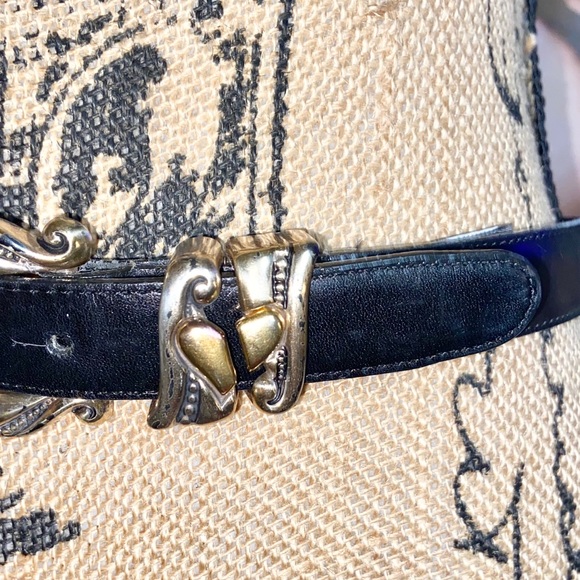 VTG / Retired Brighton Mixed Tone Heart Leather Belt - Picture 4 of 6
